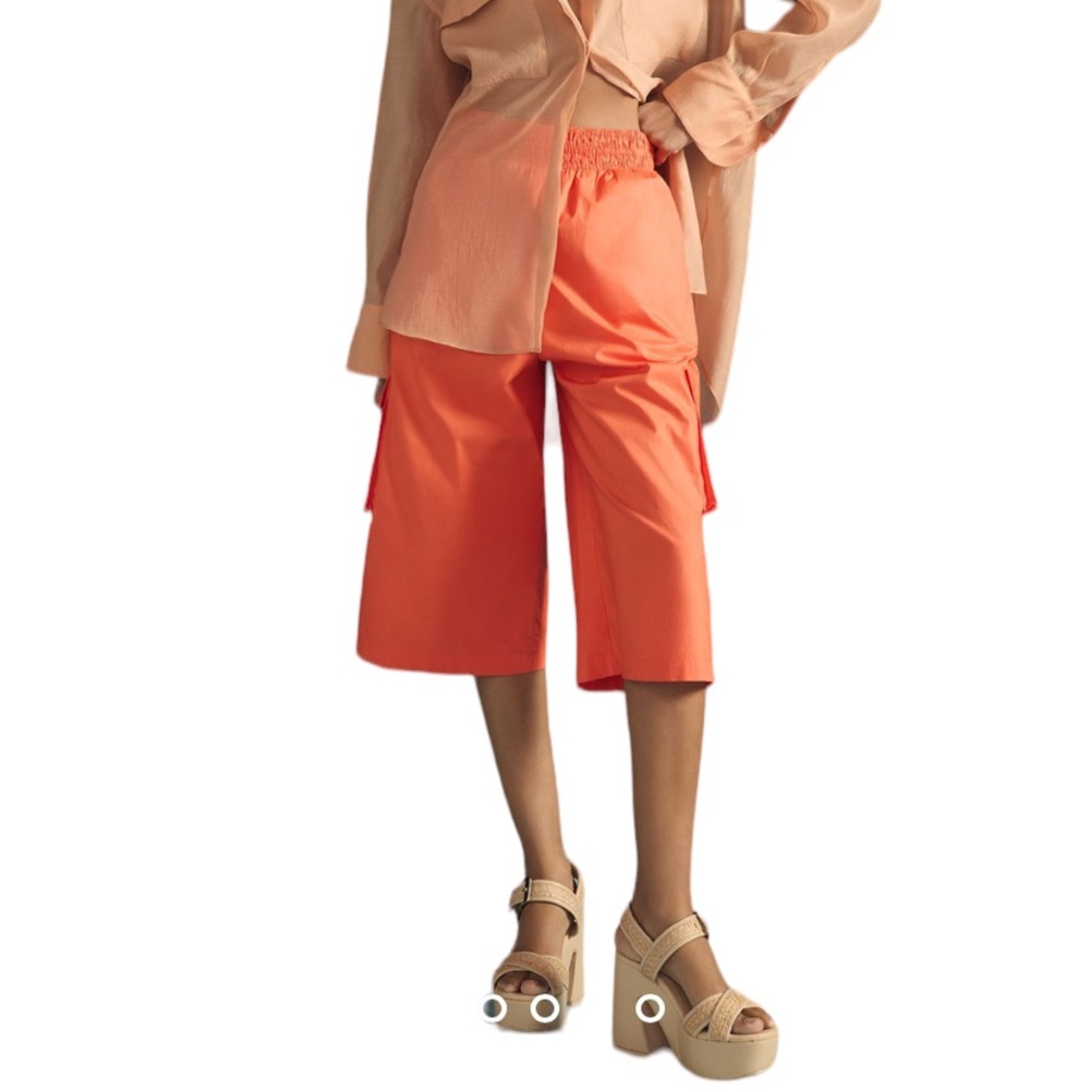 NEW Anthropologie Du Paradis Crop Cargo Pants NWT